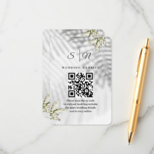 Elegant Minimalist Botanical Wedding Enclosure Card