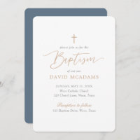 Elegant Minimalist Boy Baptism Religious Event