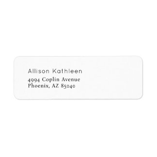 Elegant Minimalist Bridal Shower Address Label Return Address Label