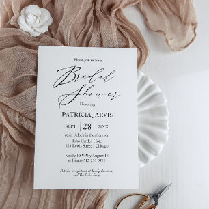 Elegant Minimalist Bridal Shower Invitation