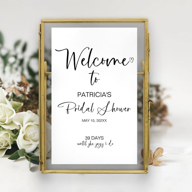 Elegant Minimalist Bridal Shower Welcome Sign (Creator Uploaded)
