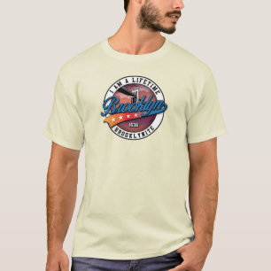 Elegant Minimalist Brooklyn Logo Design Natural T-Shirt