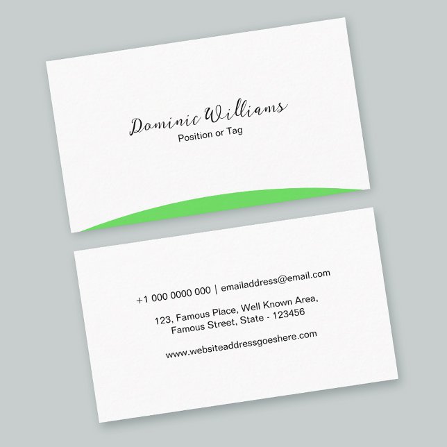 Elegant Minimalist Business Card Design | DP7 (green minimal business card design for professional architect   )