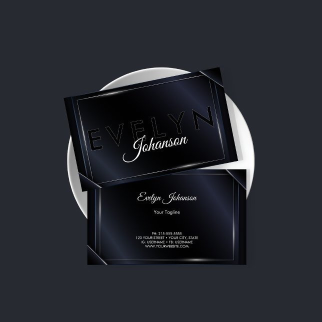 Elegant Minimalist Business Card with Script Name (Creator Uploaded)