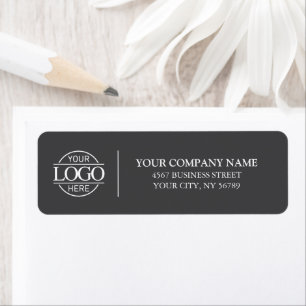 Elegant Minimalist Business Logo Return Address  Label