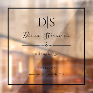 Elegant Minimalist Business Salon Name Initial