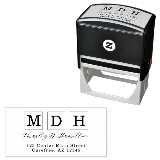 Elegant Minimalist Business Self-inking Stamp (In Situ)