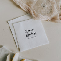 Elegant Minimalist Calligraphy Happy Holidays