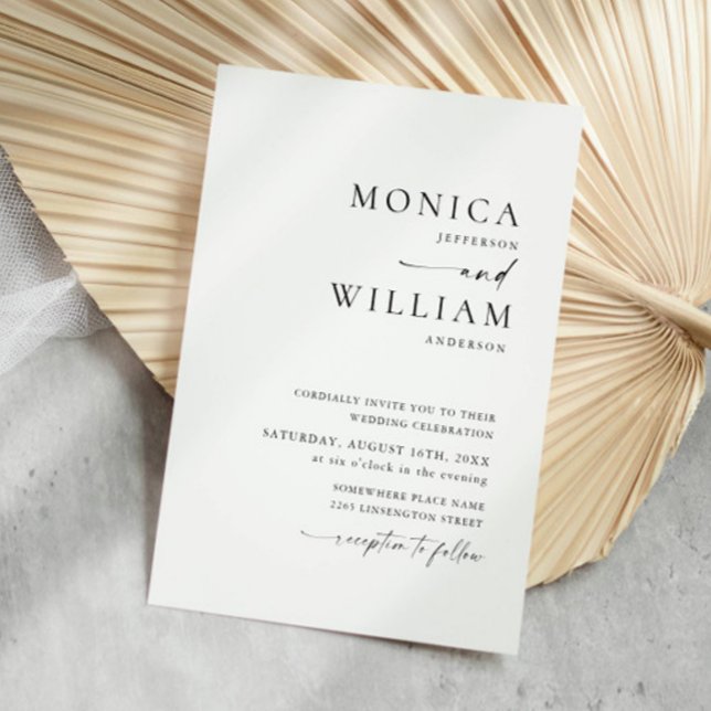 Elegant Minimalist Calligraphy Wedding Invitation (Creator Uploaded)