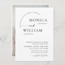 Elegant Minimalist Calligraphy Wedding Photo