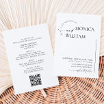 Elegant Minimalist Calligraphy Wedding QR code Invitation<br><div class="desc">For further customisation,  please click the "customise further" link and use our design tool to modify this template. 
 If you need help or matching items,  please contact me.</div>