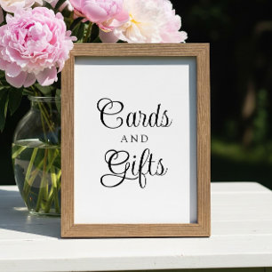 Elegant Minimalist "Cards and Gifts" Sign