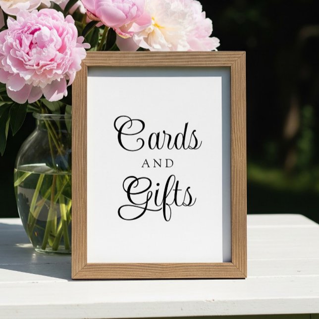 Elegant Minimalist "Cards and Gifts" Sign (Creator Uploaded)
