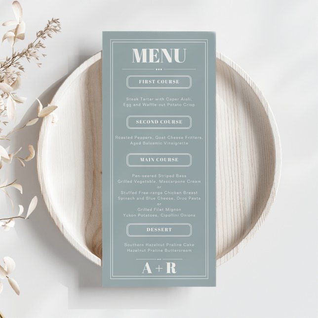 Elegant Minimalist Chic Wedding Menu (Creator Uploaded)