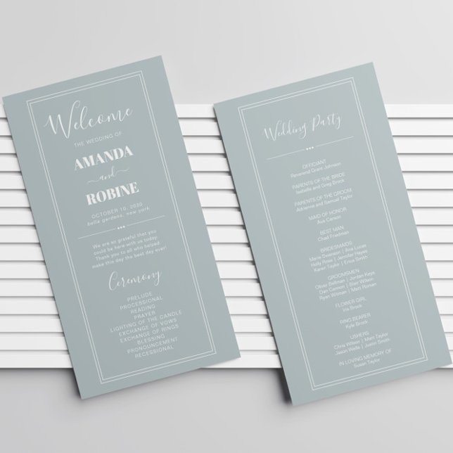 Elegant Minimalist Chic Wedding Programs (Creator Uploaded)