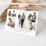 Elegant Minimalist Christmas Greeting 6 Photo Holiday Card<br><div class="desc">Elegant Minimalist Christmas Greeting 6 Photo Holiday Card.</div>