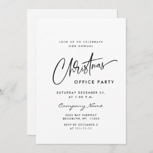 Elegant Minimalist Christmas Holiday Party Invitation