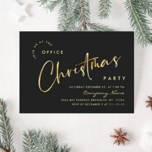 Elegant Minimalist Christmas Holiday Party Invitation