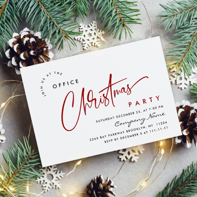 Elegant Minimalist Christmas Holiday Party Invitation (Creator Uploaded)
