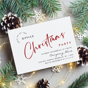 Elegant Minimalist Christmas Holiday Party Invitation