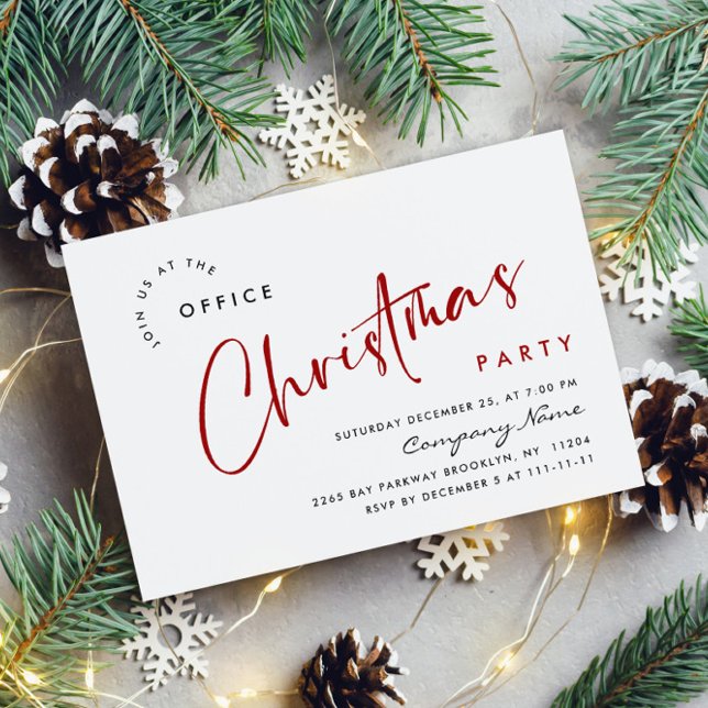 Elegant Minimalist Christmas Holiday Party Invitation (Creator Uploaded)