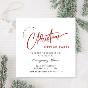Elegant Minimalist Christmas Holiday Party Simple Invitation