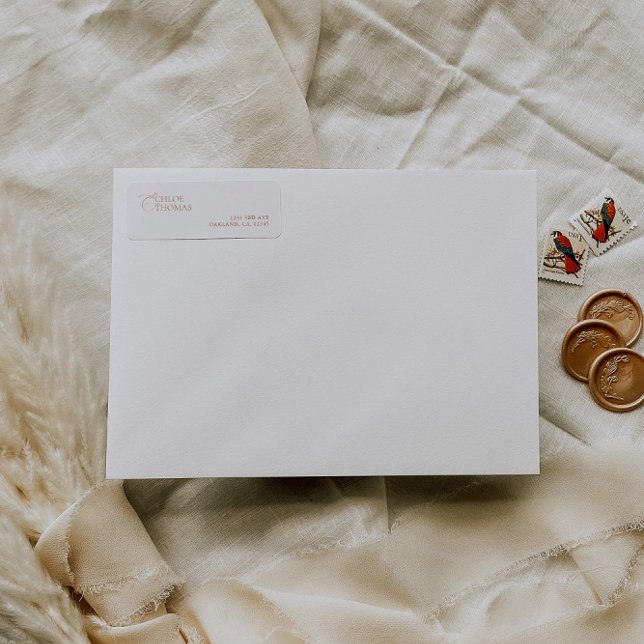 Elegant Minimalist Classic Wedding Return Address Label (Creator Uploaded)