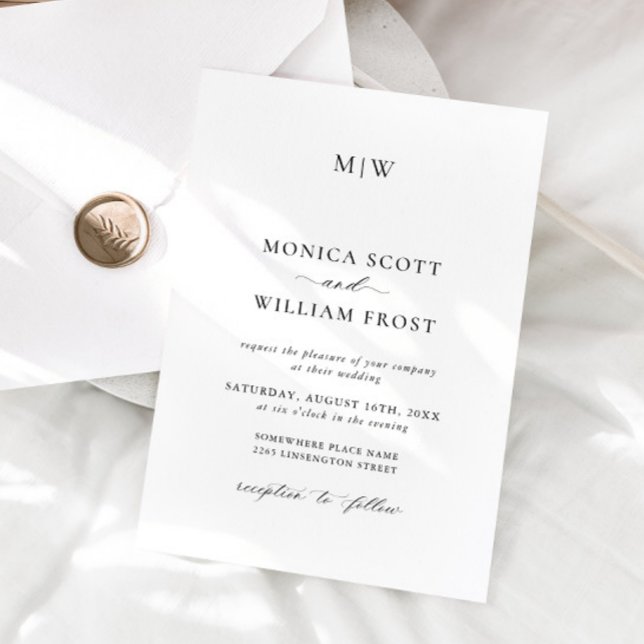 Elegant Minimalist Classy Wedding Invitation (Creator Uploaded)