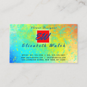 Elegant Minimalist Colourful Nebula Design Business Card