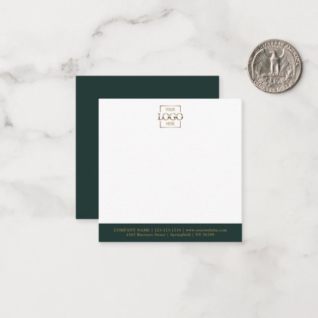 Elegant Minimalist Company Business Logo Branded Card (Front/Back In Situ)