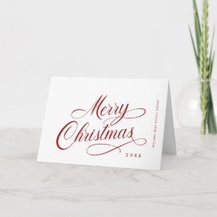 Elegant Minimalist Corporate Christmas Greeting Holiday Card