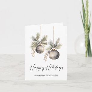 Elegant Minimalist Corporate Christmas Greeting Holiday Card