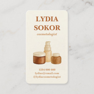 Elegant Minimalist Cosmetologist Business Card 