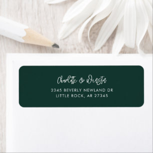 Elegant Minimalist Couple Custom Return Address Label