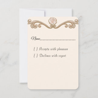 Elegant Minimalist Couple Wedding RSVP Card