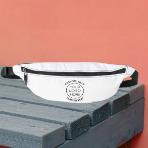 Elegant Minimalist Custom Business Logo  Bum Bags