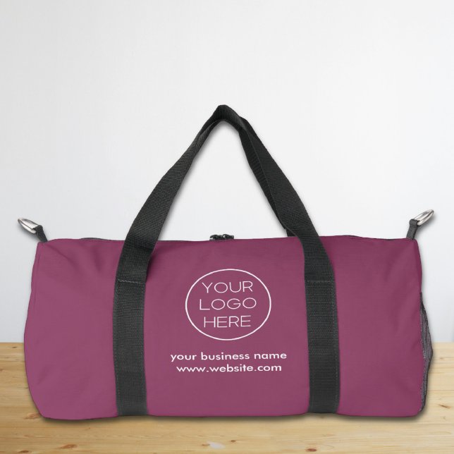 Elegant Minimalist Custom Business Logo | Grape Duffle Bag (Creator Uploaded)