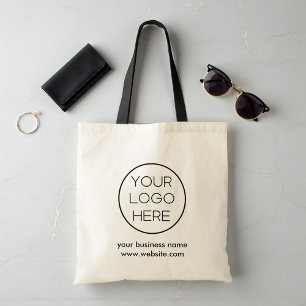 Elegant Minimalist Custom Business Logo Tote Bag
