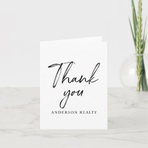 Elegant Minimalist Custom Business Thank You Card