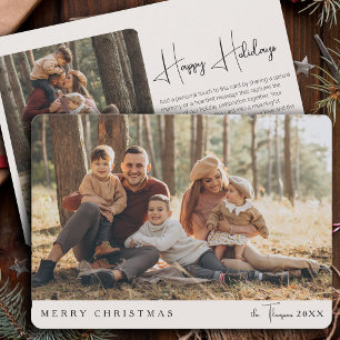Elegant Minimalist Custom Christmas Simple Photo Holiday Card