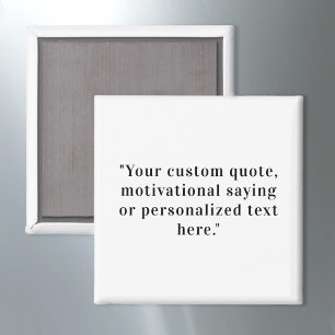 Elegant Minimalist Custom Quote Magnet