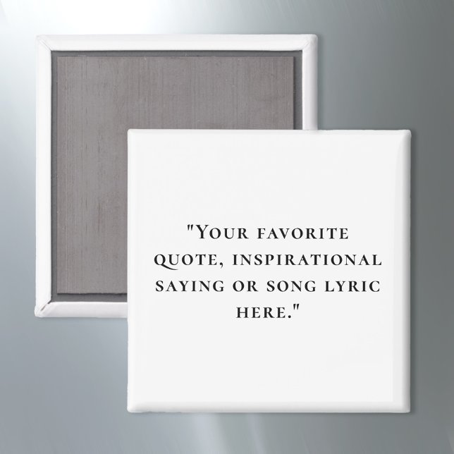 Elegant Minimalist Custom Quote Magnet (Creator Uploaded)