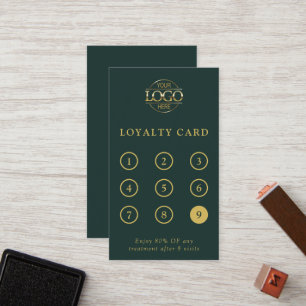 Elegant Minimalist Custom Small Business Logo Loyalty Card