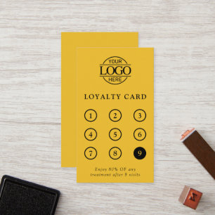 Elegant Minimalist Custom Small Business Logo Loyalty Card