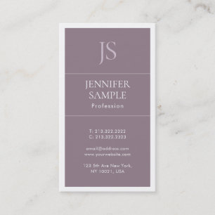 Elegant Minimalist Design Modern Excellent Plain Business Card
