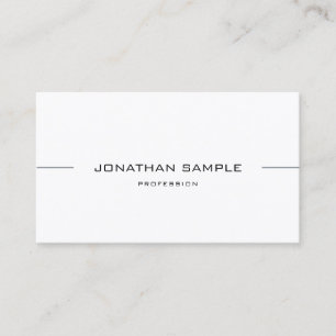 Elegant Minimalist Design Smart Modern Plain Business Card