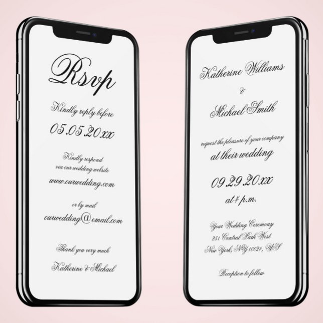 Elegant Minimalist Digital Wedding Invite And RSVP (Creator Uploaded)