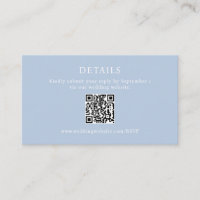 Elegant Minimalist Dusty Blue Details QR Code