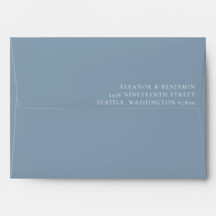Elegant Minimalist Dusty Blue Return Address  Envelope