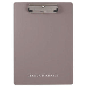 Elegant Minimalist Dusty Rose Personalised Clipboard